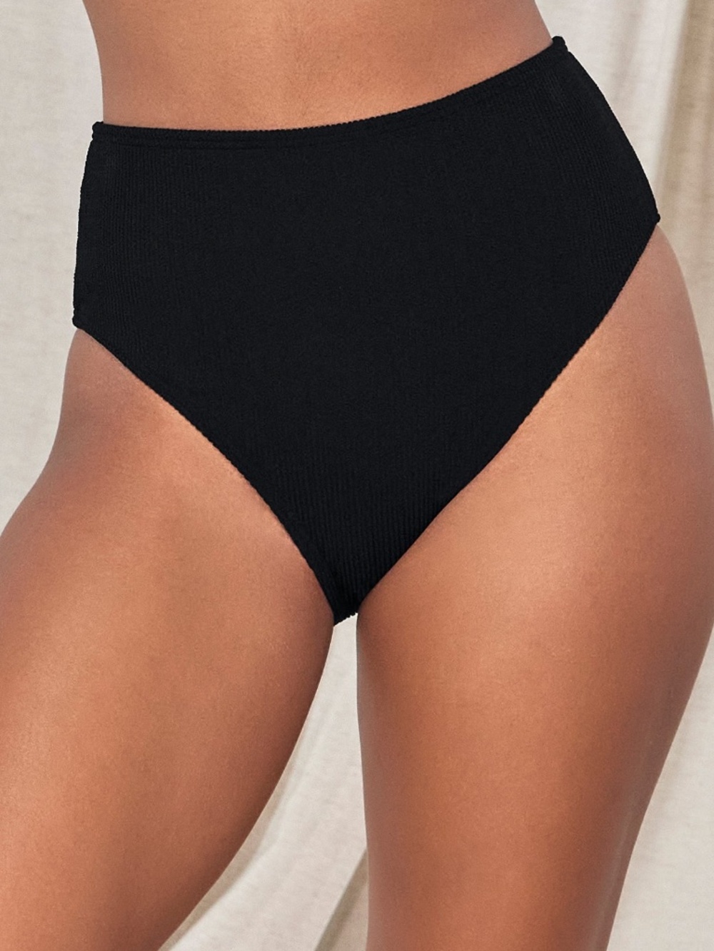 NEW Pacifica by Sunsets Astrid High Waist Swim Bottom 352B Black Texture BLKPA